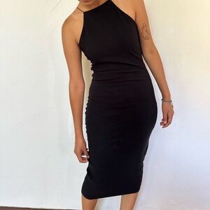 Alexander wang black scuba mid dress